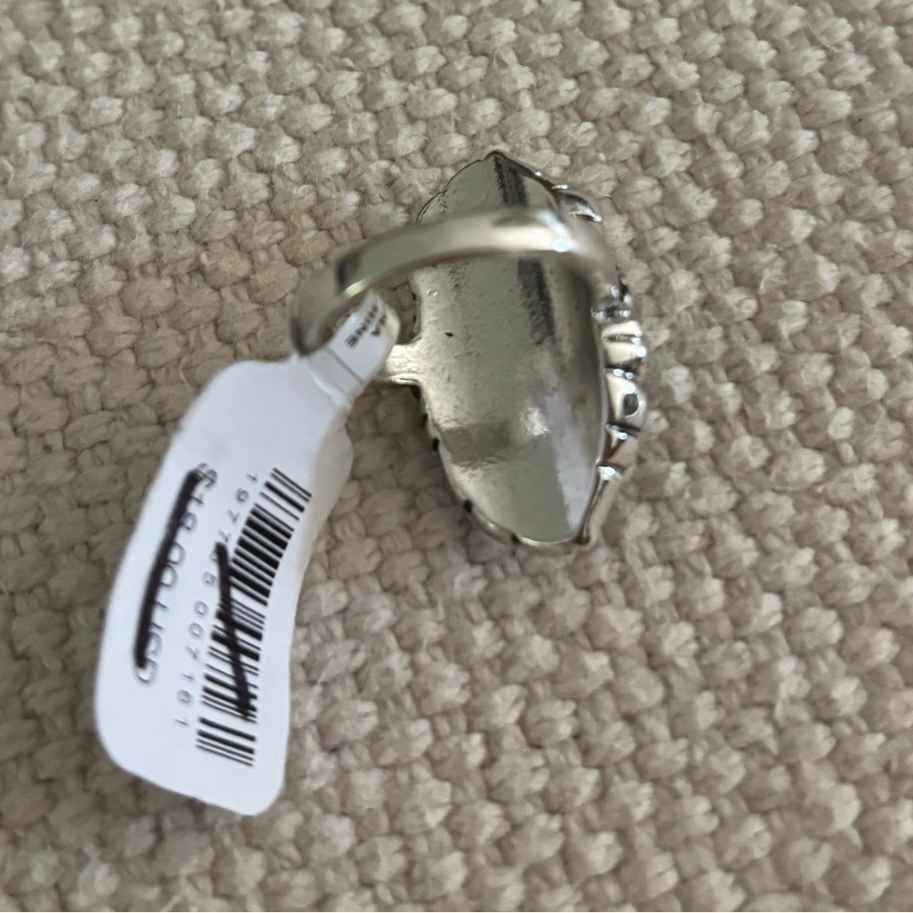 Free People Turquoise And Silver Toned Ring NWT 6 - Picture 5 of 6